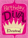 Birthday Diva 5x7 Folded Card