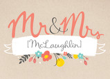 Mr and Mrs Flowers 7x5 Folded Card