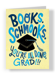 Books Schmooks 5x7 Folded Card