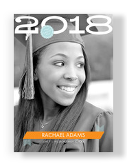 Orange Banner Overlay 5x7 Flat Card