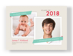 From Baby Steps to Grad Strides 7x5 Flat Card