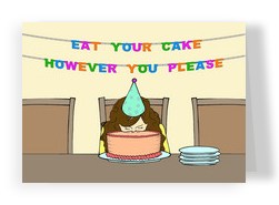Eat Your Cake 7x5 Folded Card