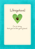 Pet Heart Sympathy 5x7 Folded Card