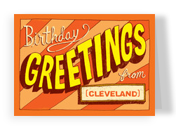 Birthday Greetings Postcard 7x5 Folded Card