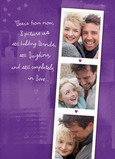 Purple Photo Strip 5x7 Folded Card