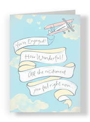 Helicopter Engagement Banner 5x7 Folded Card