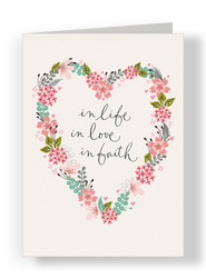 In Love In Faith 5x7 Folded Card
