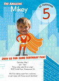 Superhero Birthday 5x7 Flat Card