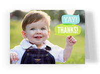 Yay Thanks 5.25x3.75 Folded Card