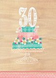 Blue Cake Thirty 5x7 Folded Card