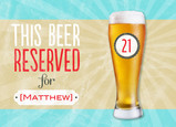 Reserved Birthday Beer 7x5 Folded Card