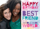 Bright Best Friend Frame 7x5 Folded Card