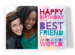 Bright Best Friend Frame 7x5 Folded Card