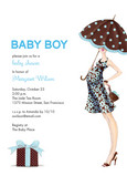 Brown Polka Dot Boy 5x7 Flat Card