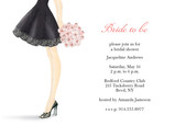 Black Skirt Bride 7x5 Flat Card