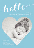 Blue Hello 5x7 Flat Card