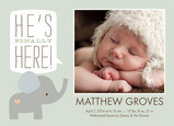 Blue Elephant 7x5 Flat Card