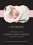 Ribbon Frame Girl 5x7 Flat Card