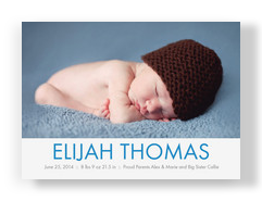 Blue Boy Border 7x5 Flat Card