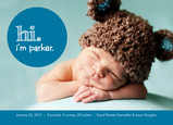 Blue Hi 7x5 Flat Card