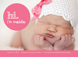 Pink Hi 7x5 Flat Card