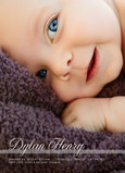 White Script Border Boy 5x7 Flat Card