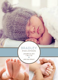 Three Photo Blue 5x7 Flat Card