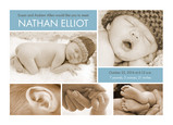 Double Blue Five Photo 7x5 Flat Card