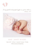 Pink Footprints 5x7 Flat Card