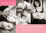 Pink Blessed by Love 7x5 Flat Card