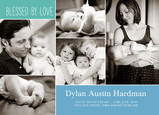 Blue Blessed by Love 7x5 Flat Card