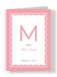 Pink Ribbon Frame 5x7 Folded Card