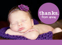 Purple Dot Thanks 5.25x3.75 Folded Card