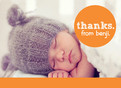 Orange Dot Thanks 5.25x3.75 Folded Card