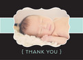 Blue Banner Thanks 5.25x3.75 Folded Card