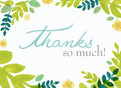 Greenery Thanks 5.25x3.75 Folded Card