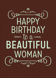 Beautiful Birthday Woman 5x7 Folded Card