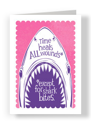 Shark Bite Wounds 5x7 Folded Card