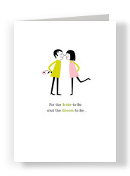 Bride and Groom to Be 5x7 Folded Card