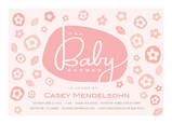 Pink Circle Flowers 7x5 Flat Card
