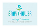 Blue Flower Baby 7x5 Flat Card