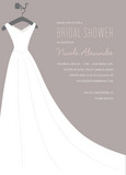 Gray Bridal Dress 5x7 Flat Card