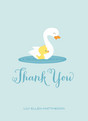 Baby Duck Thanks 3.75x5.25 Folded Card
