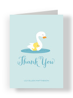 Baby Duck Thanks 3.75x5.25 Folded Card