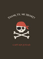 Pirate Thanks 3.75x5.25 Folded Card