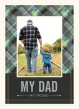 Navy Plaid Dad 5x7 Folded Card