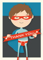 Superboy Thanks 3.75x5.25 Folded Card