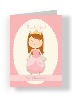 Princess Thanks 3.75x5.25 Folded Card