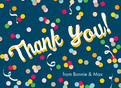 Confetti Thanks 5.25x3.75 Folded Card