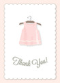 Baby Girl Dress Thanks 3.75x5.25 Folded Card